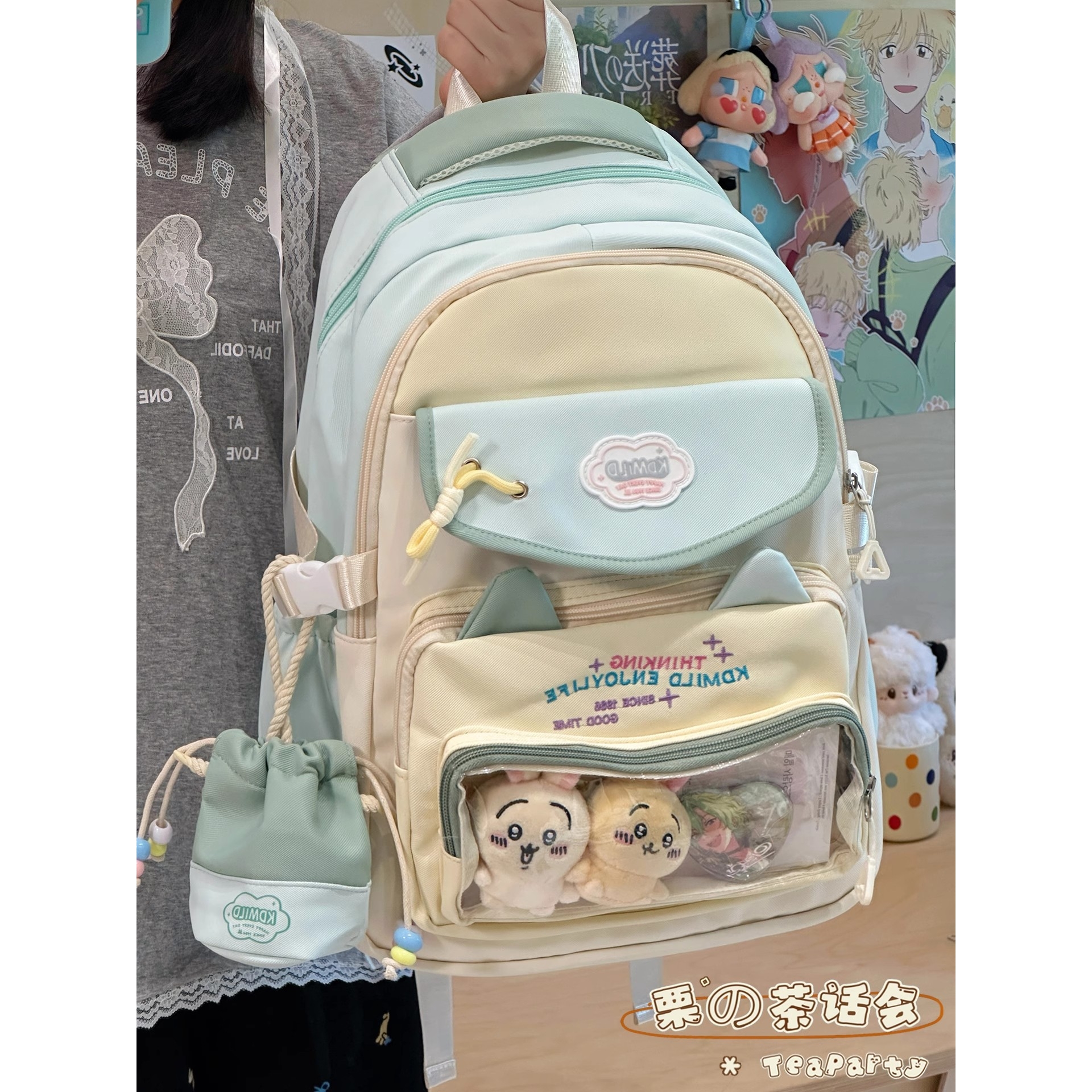 二次元ins小众大容量痛包书包女生初中高中学生党高颜值双肩背包