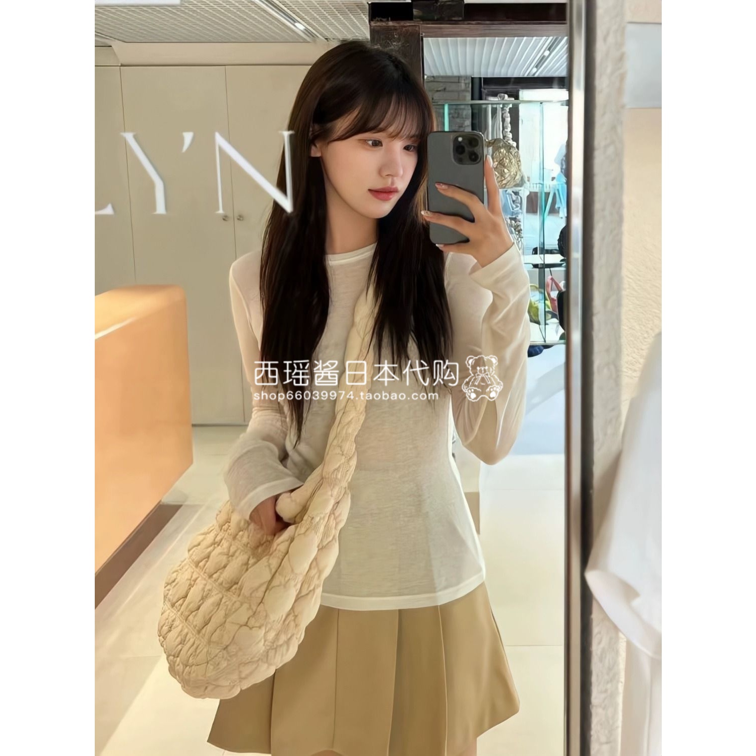 日本代购GP赵露思同款云朵褶皱单肩包女新款休闲轻便大容量斜挎包