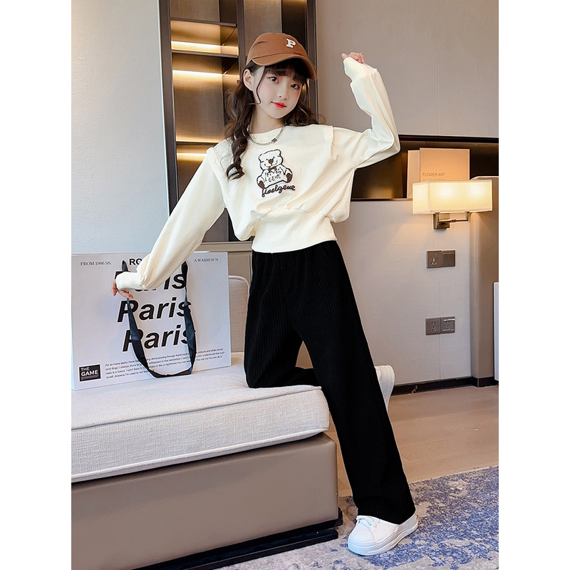 英国MDCW儿童卫衣女童女款2025春秋新款休闲长袖运动上衣春