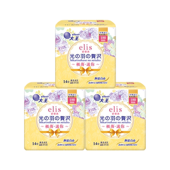 大王卫生巾官方旗舰店正品elis爱璐茜迷你卫生巾光羽180mm护垫实付22.5元到手包邮
