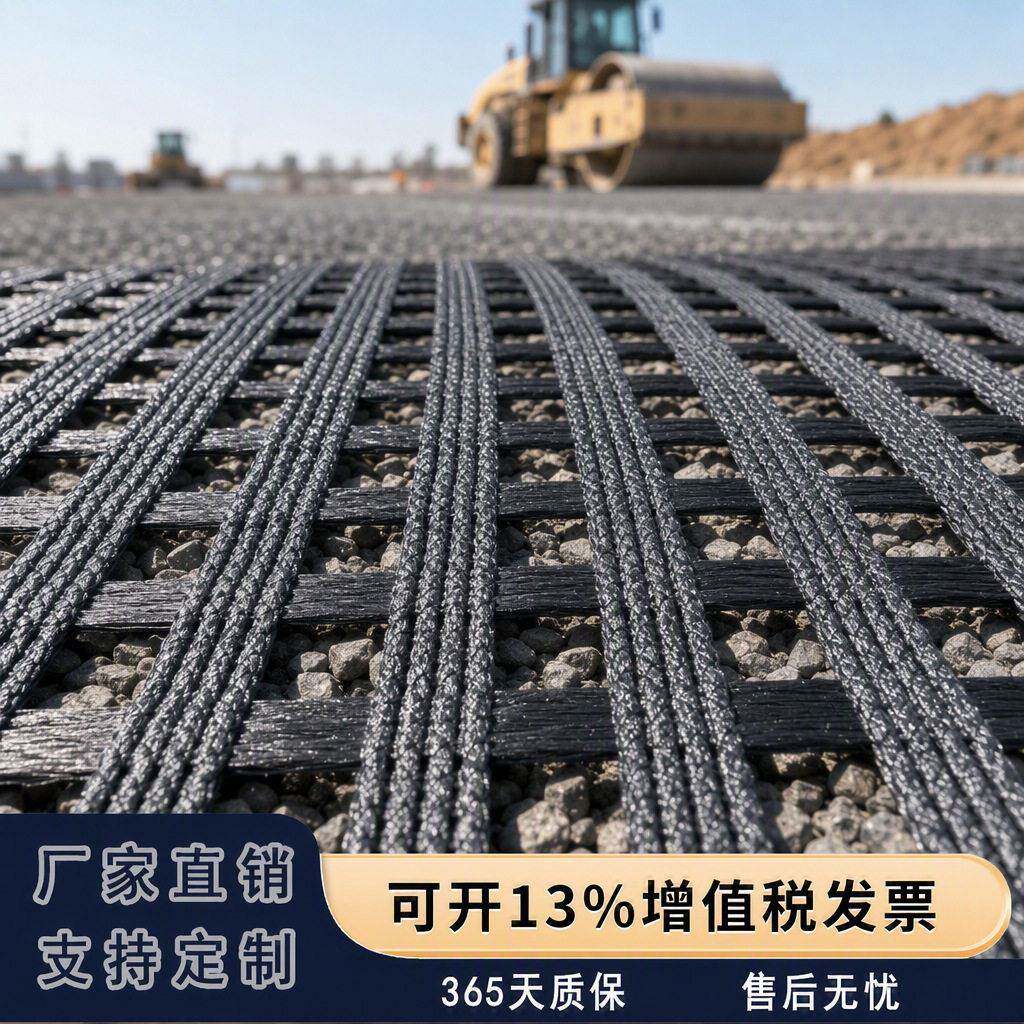 经编涤纶土工格栅 聚酯PET强涤纶格栅 耐久性格栅涤纶长丝