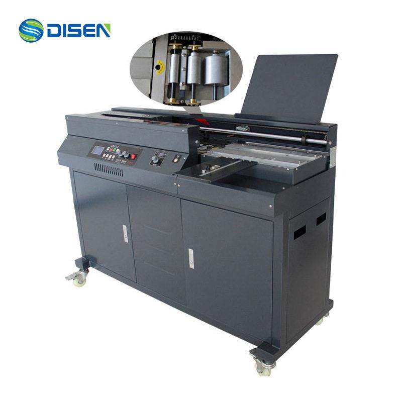 50B+三胶轮全自动无线胶装机厂家 A3 glue book binding machine