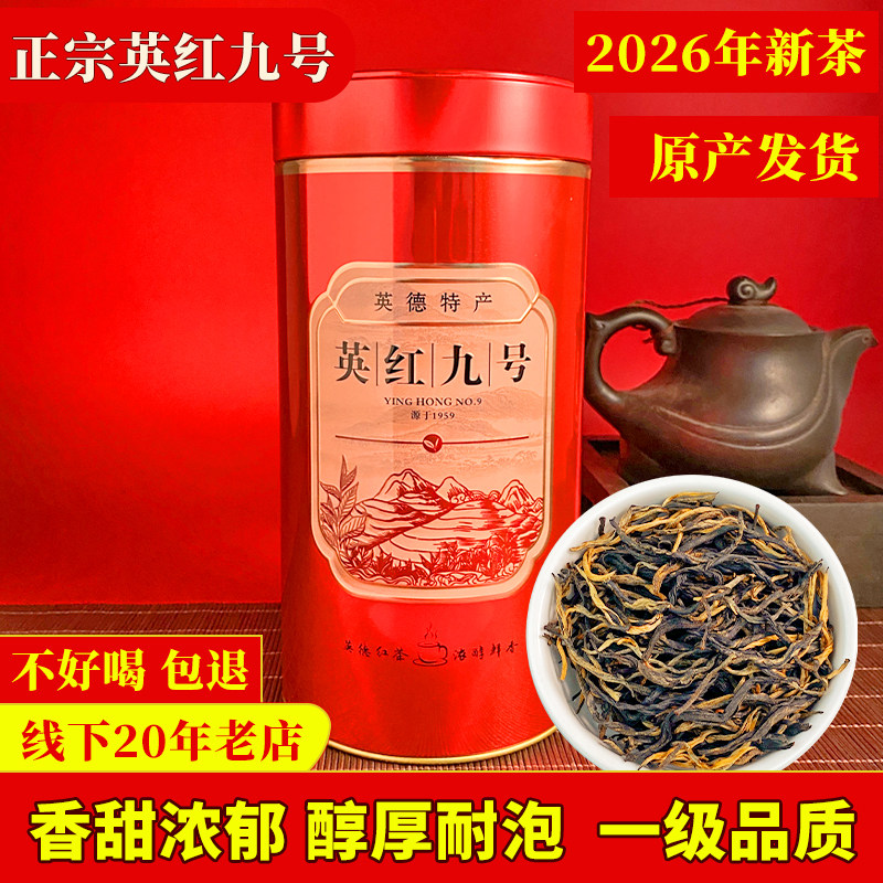 英红九号英德红茶2026新茶9号蜜兰香英九红茶广东特产散装