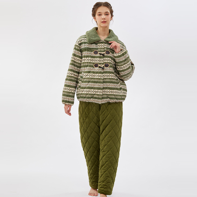 水晶绒休闲潮流精致女家居服套装