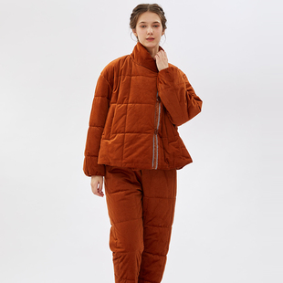 舒适家居服可外穿 格调经典 曼诺曼蒂克睡衣女士秋冬新款 竖条绒时尚