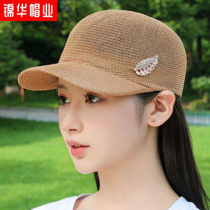 帽子女夏天防晒遮阳帽女士洋气时尚棒球帽透气网眼帽鸭舌帽八角帽