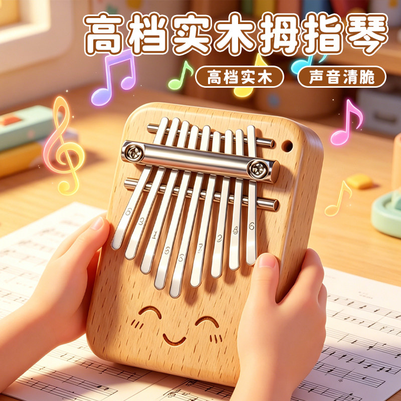 9音口袋琴拇指琴可以演奏音乐启蒙乐器休闲解压益智玩具卡林巴琴图片