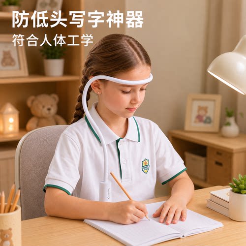 软管坐姿矫正器防近视支架小学生写字学习姿势矫正器儿童防低头神器桌面可旋转DIY防低头写字坐姿纠正支架