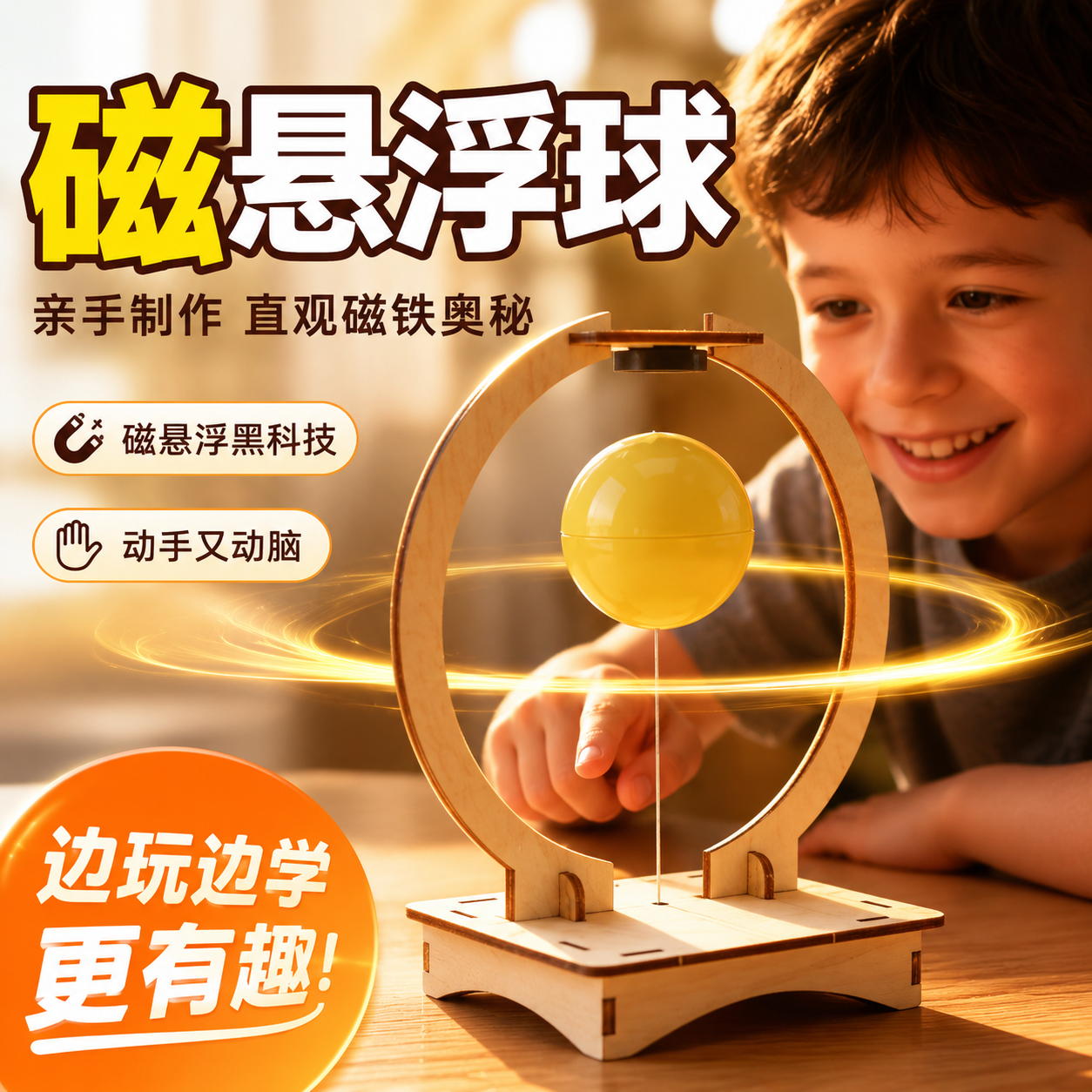 科技制作小发明磁悬浮球手工材料包中小学生科学实验益智科教玩具