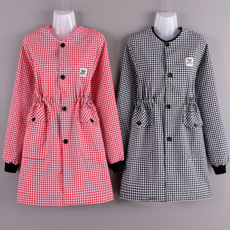 长袖正穿围裙厨房家用2023新款网红罩衣女厨房专用做饭耐磨工作服,家庭/个人清洁工具,围裙,淘宝优惠券,粉丝福利购,淘宝优惠卷