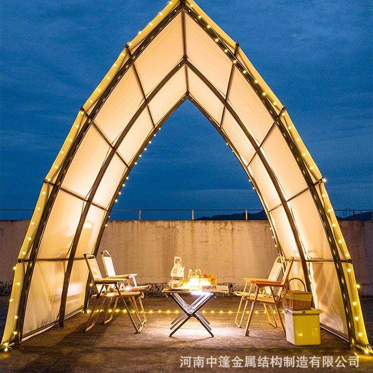 网红户营地店帆船帐餐饮帐篷单层厅景餐区酒露营zp-684外民俗小帆