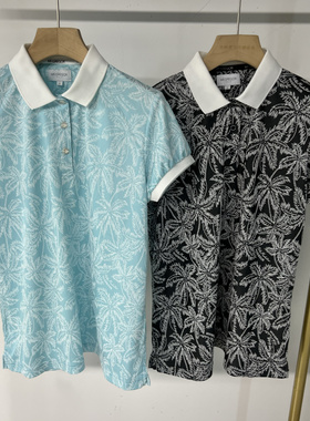 15y10 出口日本潮牌Golf 女士夏季新款薄速干透气弹力翻领短袖