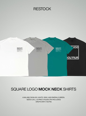 15y40 日本潮牌RUFFL高尔夫男女同款夏季短袖T恤速干透气弹力