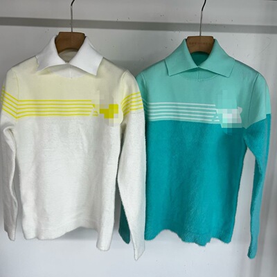 22219 出口余日单高尔夫球女士服装秋冬保暖高领字母针织衫New货B