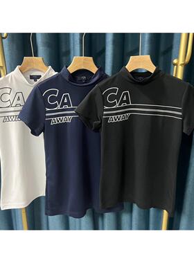 29H001 高尔夫球女士服装夏季短袖立领LOLG 修身简约百搭速干推荐