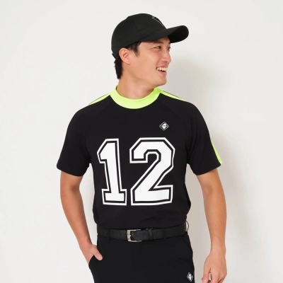 43G30 出口余日本潮牌高尔夫夏季新品男士凉感小立领短袖速干弹力