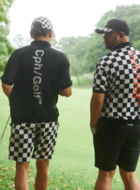 14n29 日本潮牌Cph/golf夏季新款男士运动防泼水短裤棋盘格