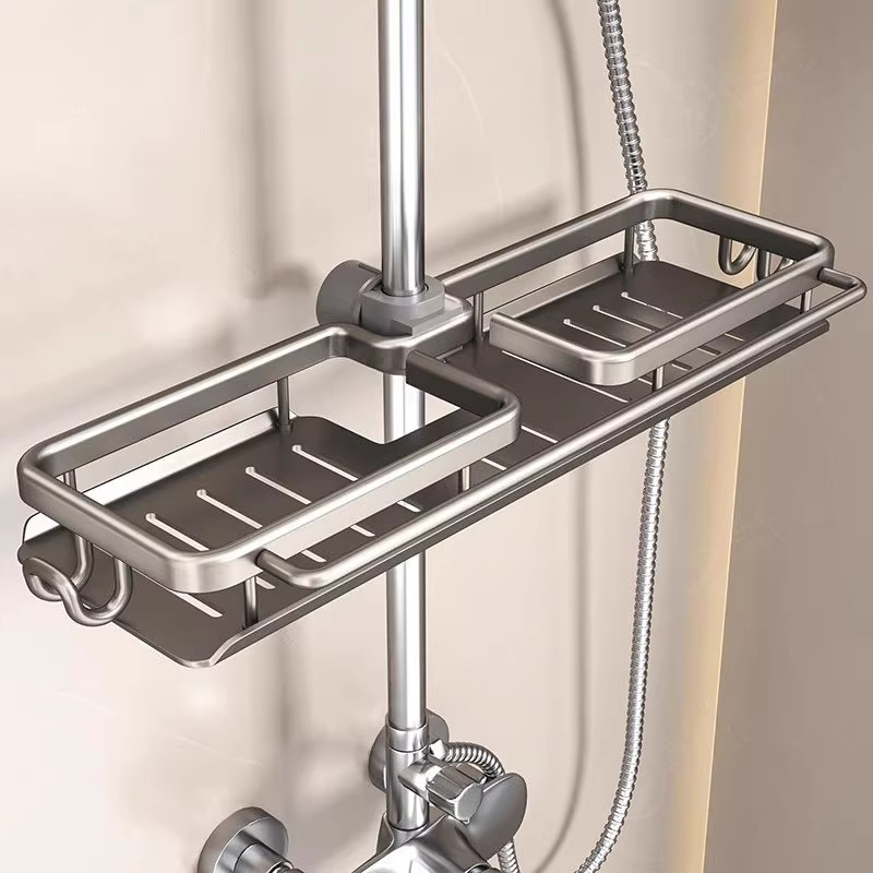 卫生间淋浴房花洒杆卫生间收纳架