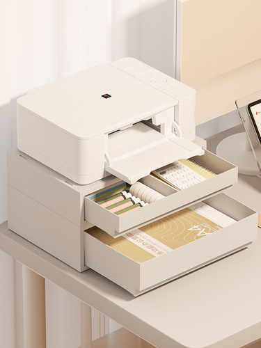 打印机置物架桌面多层式文件A4纸整理架家用办公增高复印机收纳架