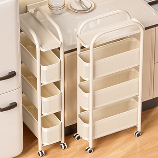 冰箱顶置物架家用厨房缝隙收纳架窄柜厕所冰箱侧推车空间利用神器