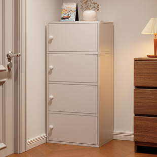 五斗柜储物柜卧室简约现代带锁收纳柜客厅靠墙阳台墙角小型置物架