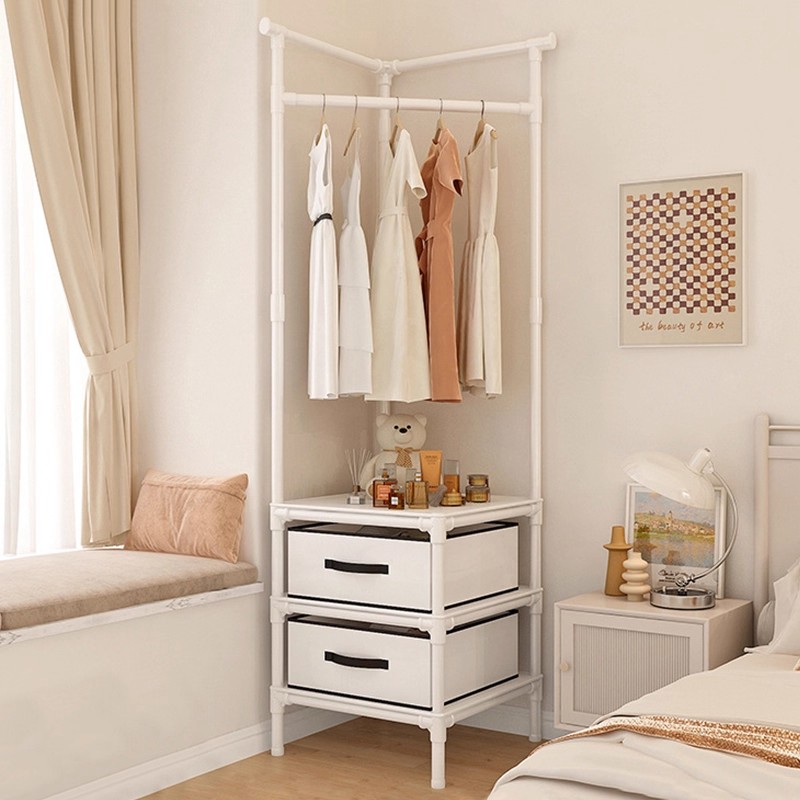 家用转角卧室落地挂衣架宿舍学生