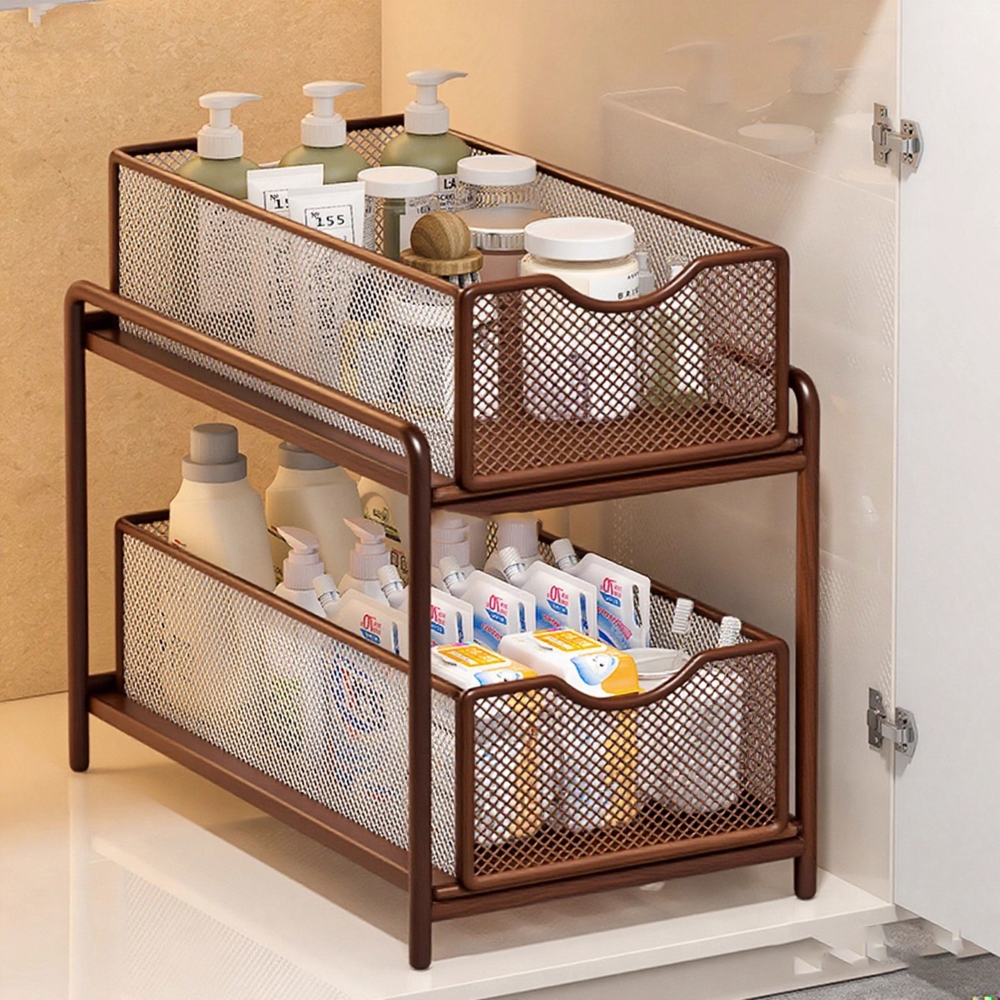 厕所抽拉式置物架卫生间分层架子