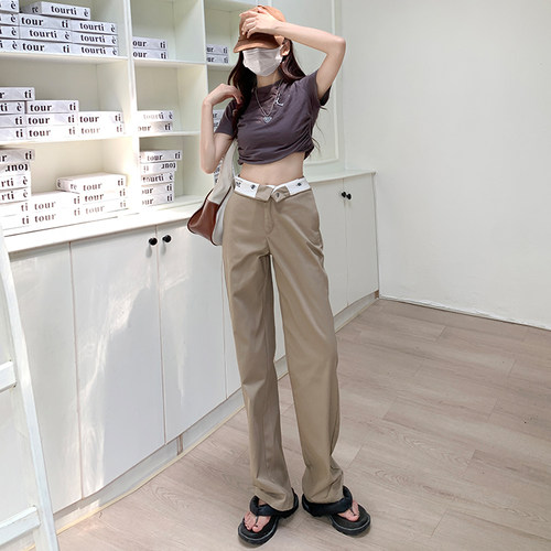 牛仔阔腿拖地裤高街ins潮