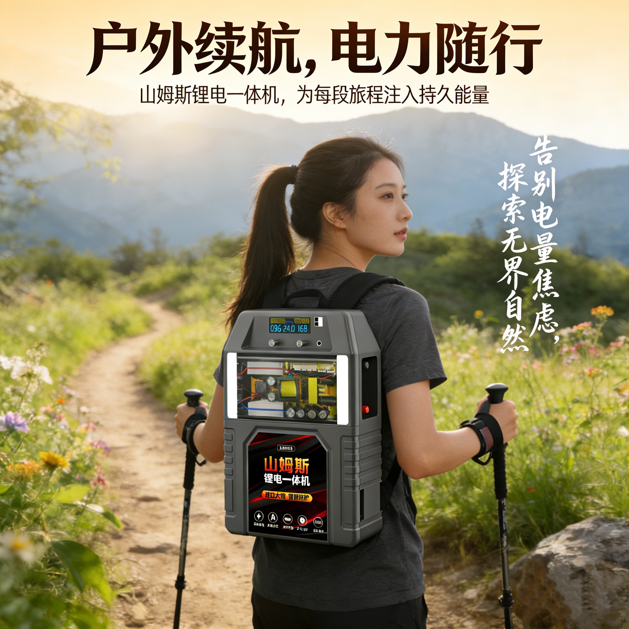 山姆斯2026新款全套12V多功能便捷式超大功率大容量锂电池一体机