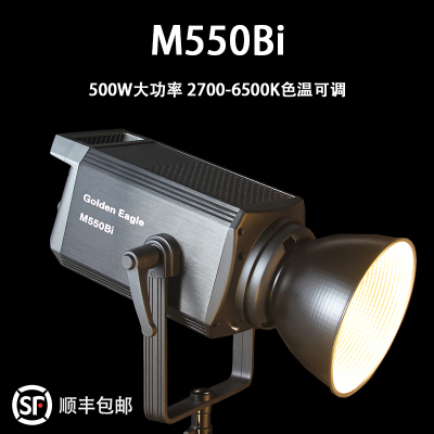 金鹰500W/800W双色温高亮绿幕直播补光灯M550Bi平面led人像影楼影棚摄影视频常亮拍照肖像专业影视拍摄打光灯