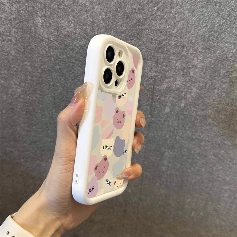 满屏小熊适用vivox200/100s/90手机壳80/70pro/60t新款s20/19/18/17女y300Pro卡通iqoo13/12/neo10防摔保护套
