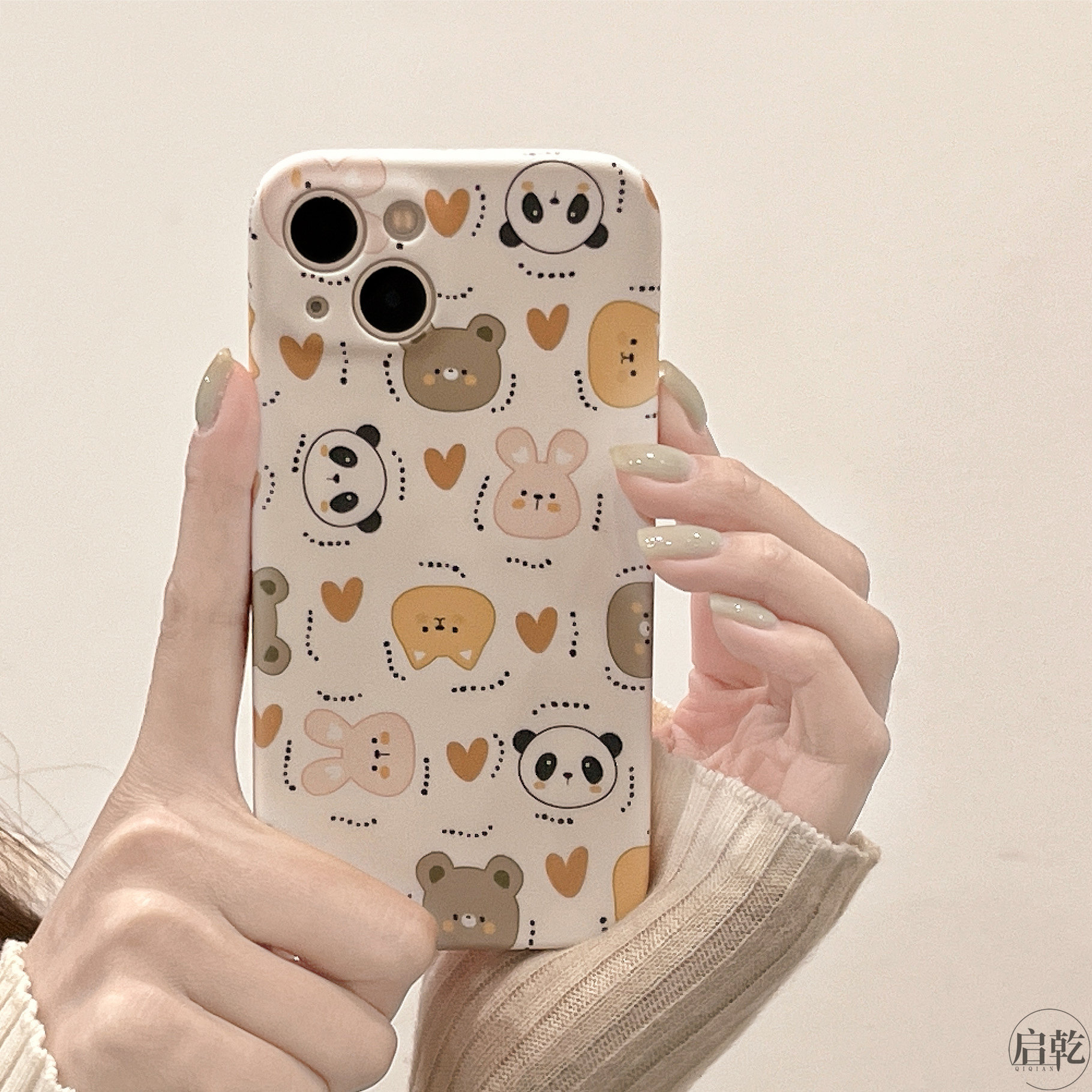 可爱小熊兔子适用opporeno15/14/13/12/11pro/10/9手机壳新款findx9/8/7/6全包a58/93s/a/2m真我realmeGTneo7