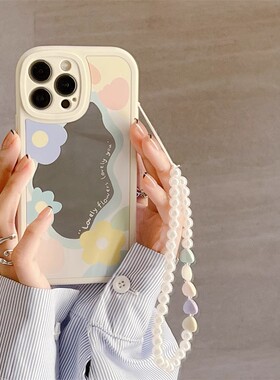 镜面彩色花朵适用小米17/15/14/13pro手机壳红米k80/k70/60/50新款12s小众mi11女Redmi至尊防摔note12/civi4