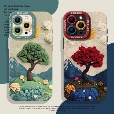 vivox200复古山川玫瑰全包防摔壳