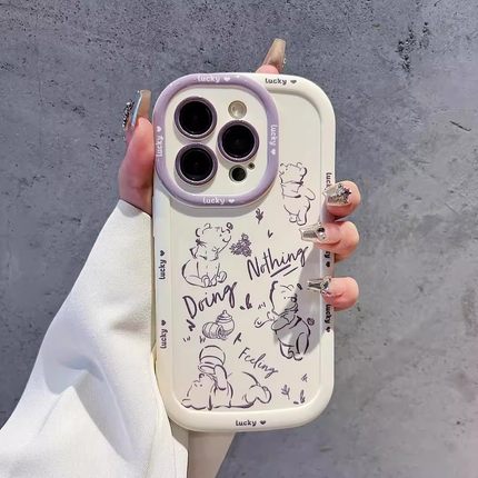 泡芙维尼熊适用oppofindx9Pro/8s手机壳x7ultra保护套A6GT/5/a72/a3i新款reno15/14/13硅胶a93realme活力版