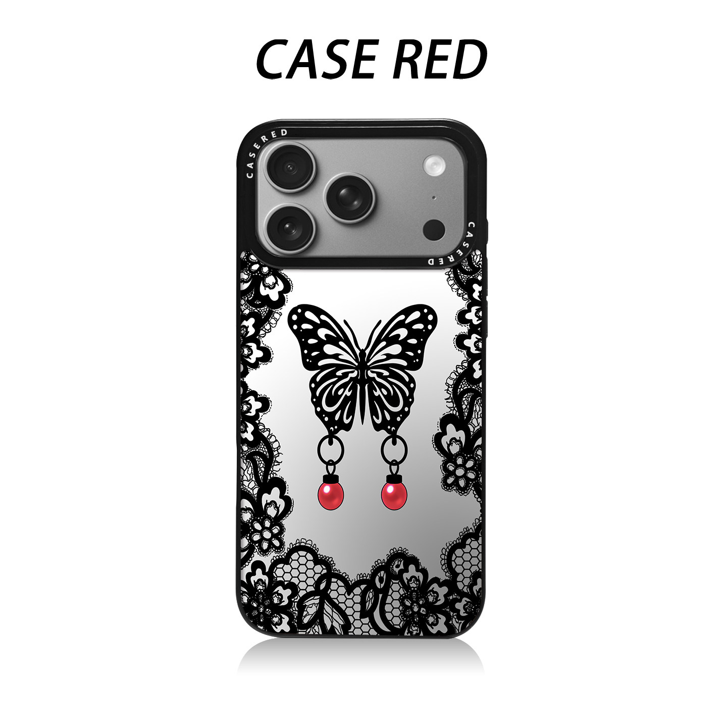 冷艳蝴蝶适用苹果17promax手机壳iPhone16Pro新女款15Pro镜面14plus高级感13Promax/12Pro网红11防摔保护套