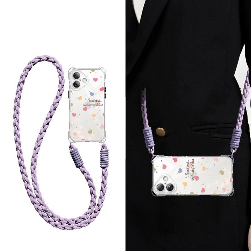 【爆款】四角挂绳斜跨软壳配长绳