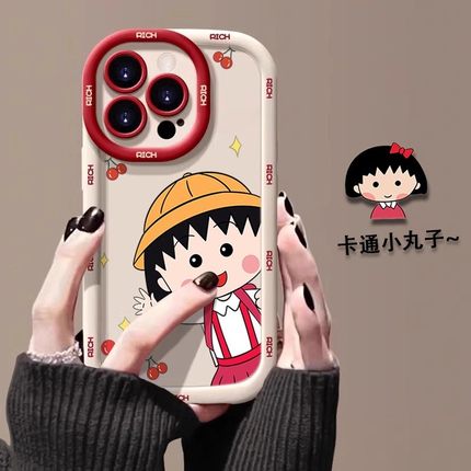 樱桃小丸子适用oppofindx9pro/8s手机壳x7ultra保护套A5Pro/a72新款reno15/14/13硅胶a93真我realmeGT活力版