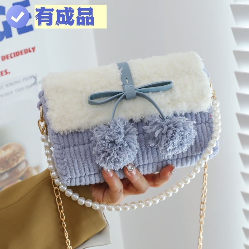 手工编织单肩包送女友礼物