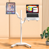 笔记型电脑IPAD平板手机架落地式 站立升降移动工作台显示器悬挂