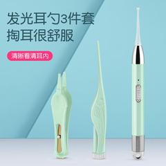 新款可充电USB儿童发光挖耳勺可视掏耳勺神掏耳朵采耳工具带灯器