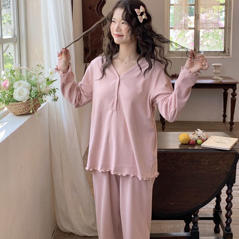 法国Cherry Kitty德绒月子服春秋季孕妇哺乳睡衣产后喂奶孕期