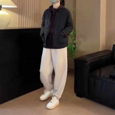 法国cherrykoko新款净版宽松棉外套休闲连帽卫衣卫裤洋气女