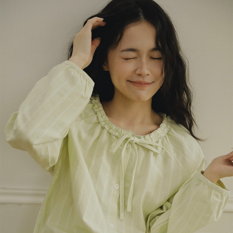 日系cherrykoko独特77-日系甜美睡衣少女款春秋棉长袖家居服女士
