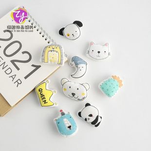 甜美可爱箱包动物胸针挂饰夏季 小 清新2025义乌毛绒产装 饰小熊新款