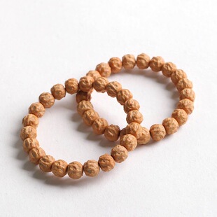 精品猴头雕刻核桃龙蛇之变老型桶珠直切文玩单圈男款女士佛珠手链