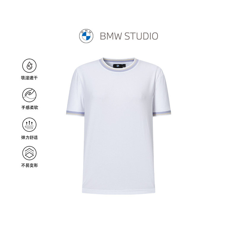 BMWSTUDIO速干简约圆领短袖T恤图片