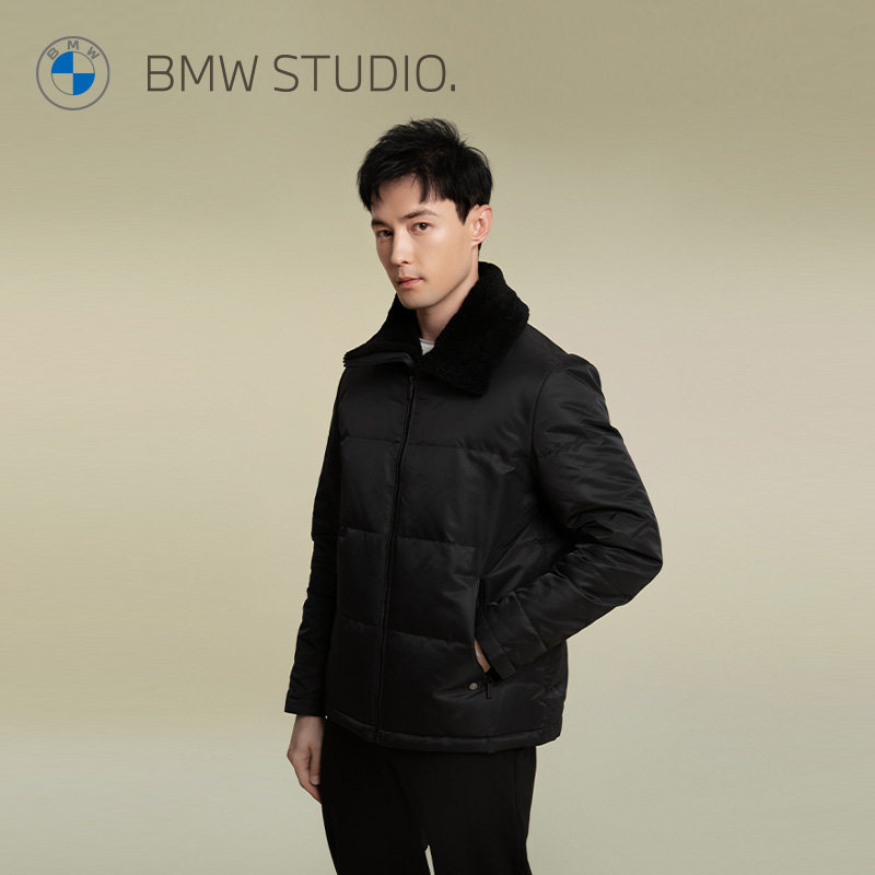 【鹅绒】BMW STUDIO宝马男装冬季羽绒服时尚休闲无帽立领羽绒夹克
