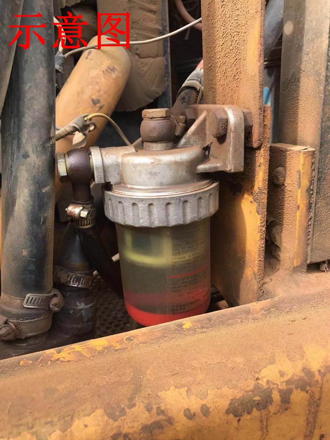 挖掘机配件 加藤HD512/700/820油水分离器总成/油水过滤器