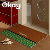 okay飞行宇宙丝圈入户地垫门口家用可裁剪 pvc耐脏防滑除尘脚垫子